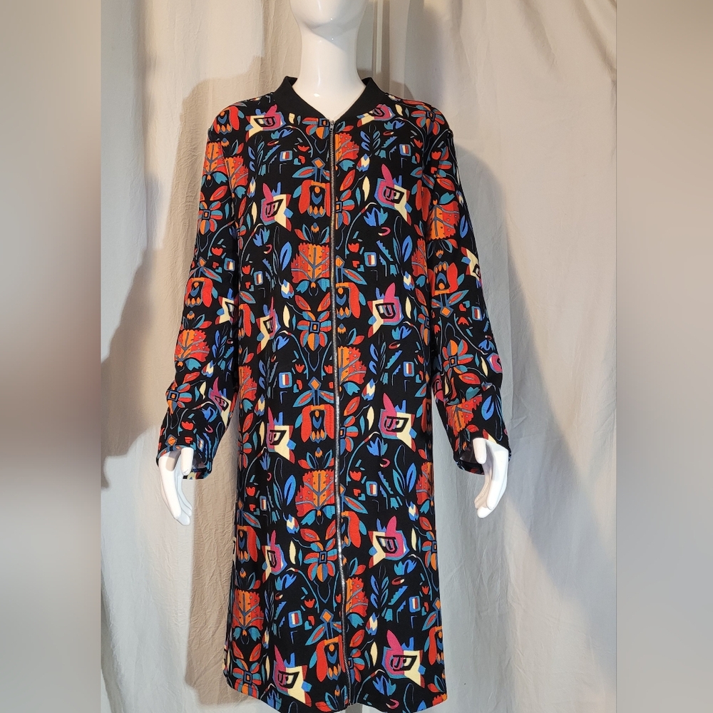 NWOT Colorful Patterned Lightweight Zip-Up Jacket 3X